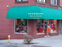Fun things to do in Hendersonville NC : Sherman's Sports and Army Store (circa 1922) in Hendersonville NC. 