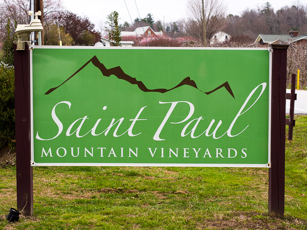 Saint Paul Vineyards in Hendersonville NC. 