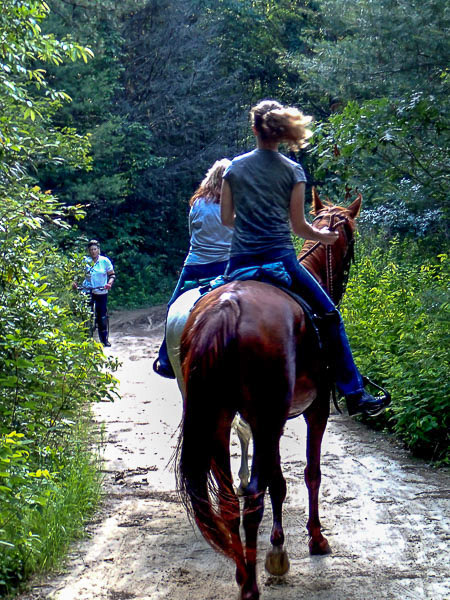 Horseback Riding in Dupont Forest. 