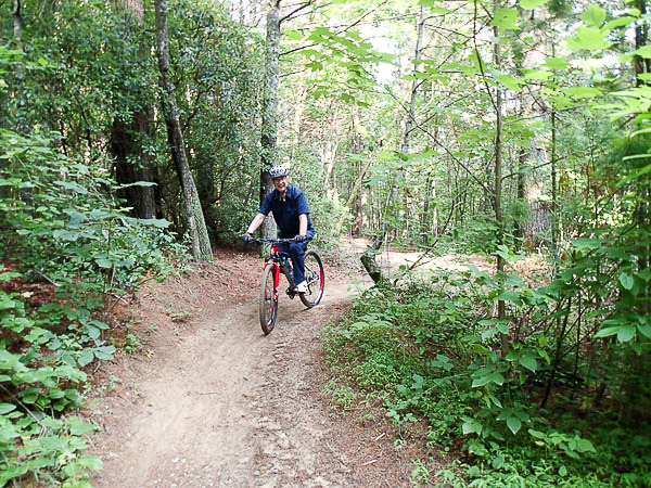 Mountain Biking in Dupont State Forest. 