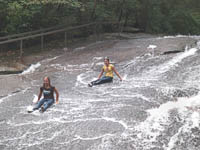 Sliding Rock in Pisgah Forest NC. 