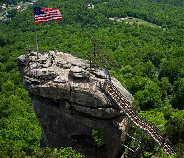 Fun things to do in Hendersonville NC : Top of Chimney Rock, NC. 