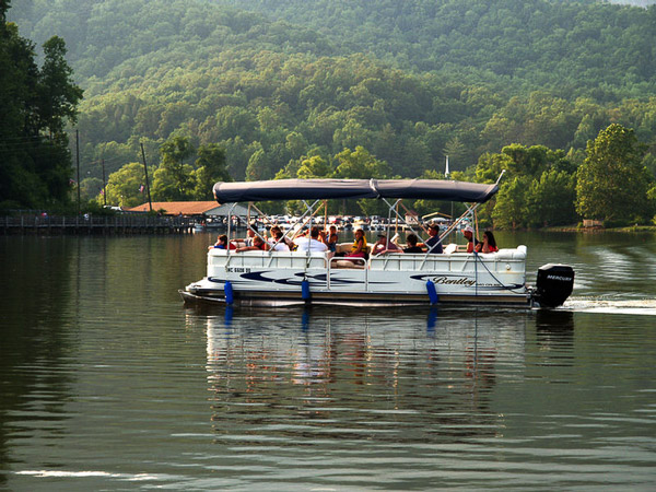 Pontoon Boat tours at Lake Lure, NC. 