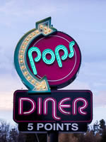 Fun things to do in Hendersonville NC : Pop's Diner in Hendersonville NC. 